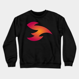 Cranberry Orange Abstract Flying Fire Dragon Design Crewneck Sweatshirt